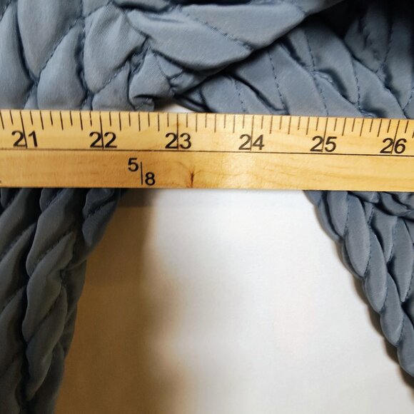 Gallery Women's Medium Quilted Sea Blue Full Zipper Jacket - Picture 11 of 11